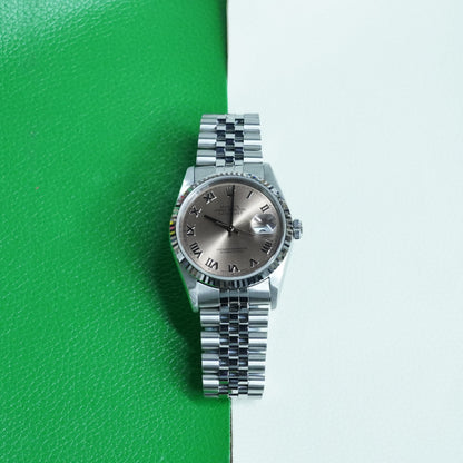 Rolex Datejust 36 16234 Pink Roman Jubilee 1999 full set