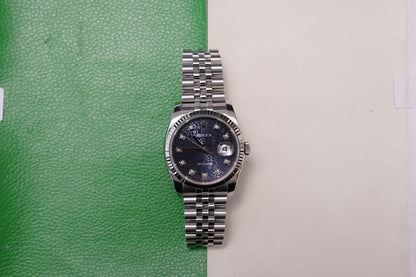 Rolex Datejust 36  116234G Blue Computer Jubilee 2017 Full Set