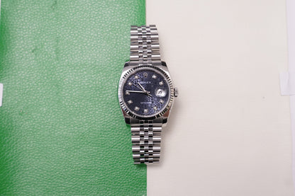 Rolex Datejust 36  116234G Blue Computer Jubilee 2017 Full Set