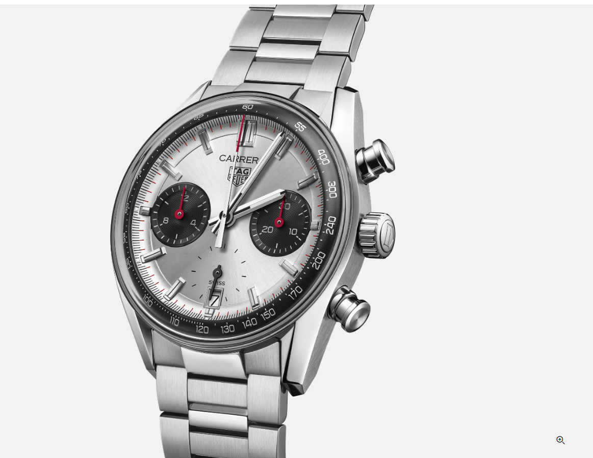 Tag Heuer CBS2216.BA0041 Carrera Chronograph Glass Box Stainless Steel / Panda / Bracelet