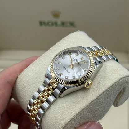 Rolex Lady-Datejust 28 279173G Silver Diamonds Jubilee 2026