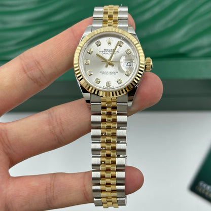 Rolex Lady-Datejust 28 279173G Silver Diamonds Jubilee 2026