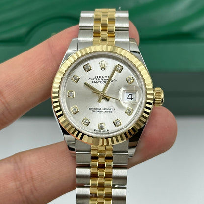 Rolex Lady-Datejust 28 279173G Silver Diamonds Jubilee 2026