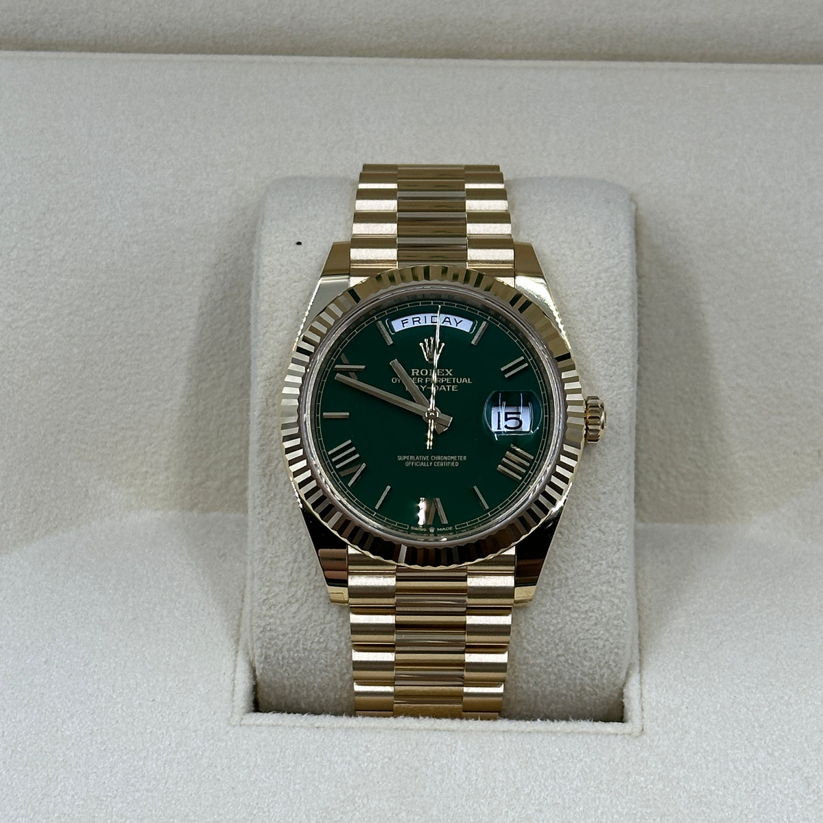 Rolex Day-Date 40 228238 GREEN ROMAN 2026