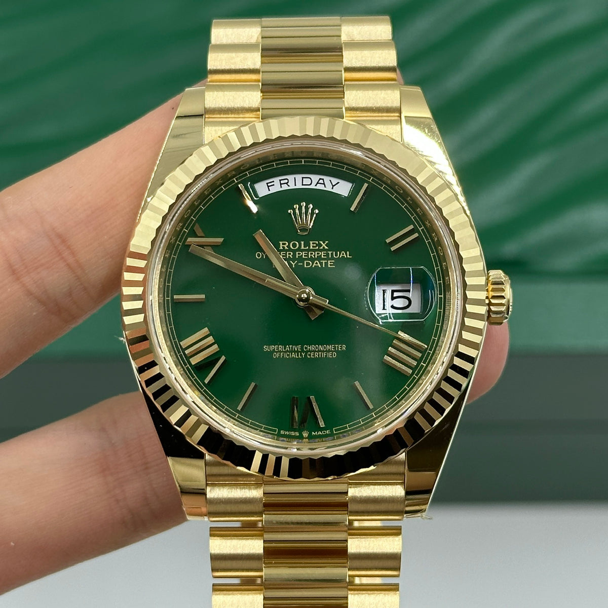 Rolex Day-Date 40 228238 GREEN ROMAN 2026