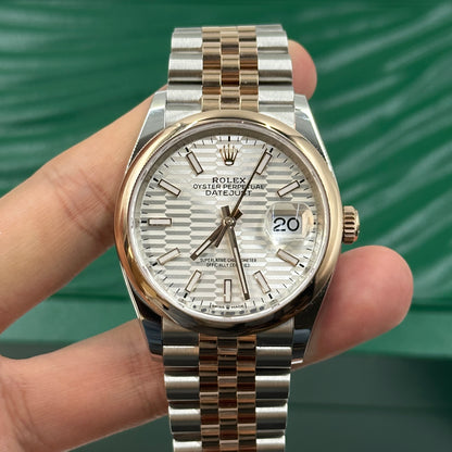 Rolex Datejust 36 126201-0033 Silberne Flöte Jubiläum 2024