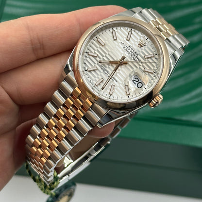 Rolex Datejust 36 126201-0033 Silberne Flöte Jubiläum 2024