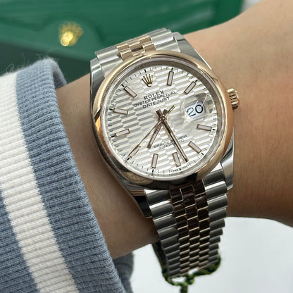 Rolex Datejust 36 126201-0033 Silberne Flöte Jubiläum 2024