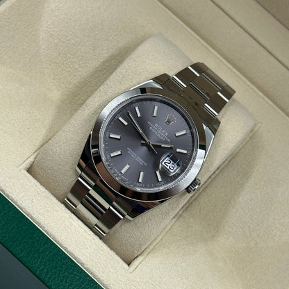 Rolex Datejust 41 126300 Grey Index Dial Oyster