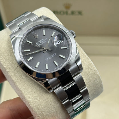 Rolex Datejust 41 126300 Grey Index Dial Oyster