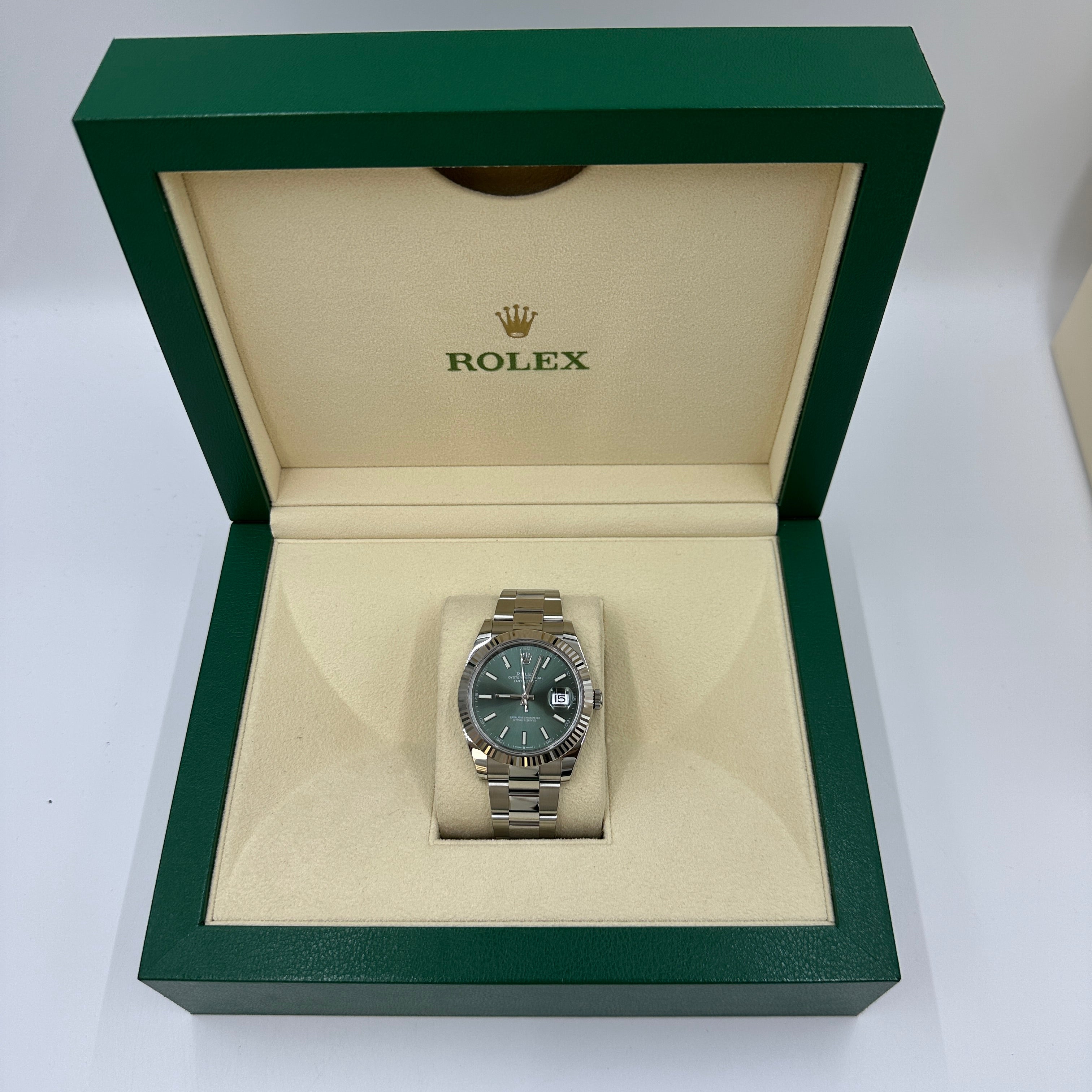 Rolex Datejust 41 126334 Mintgrüner Index Oyster 2025