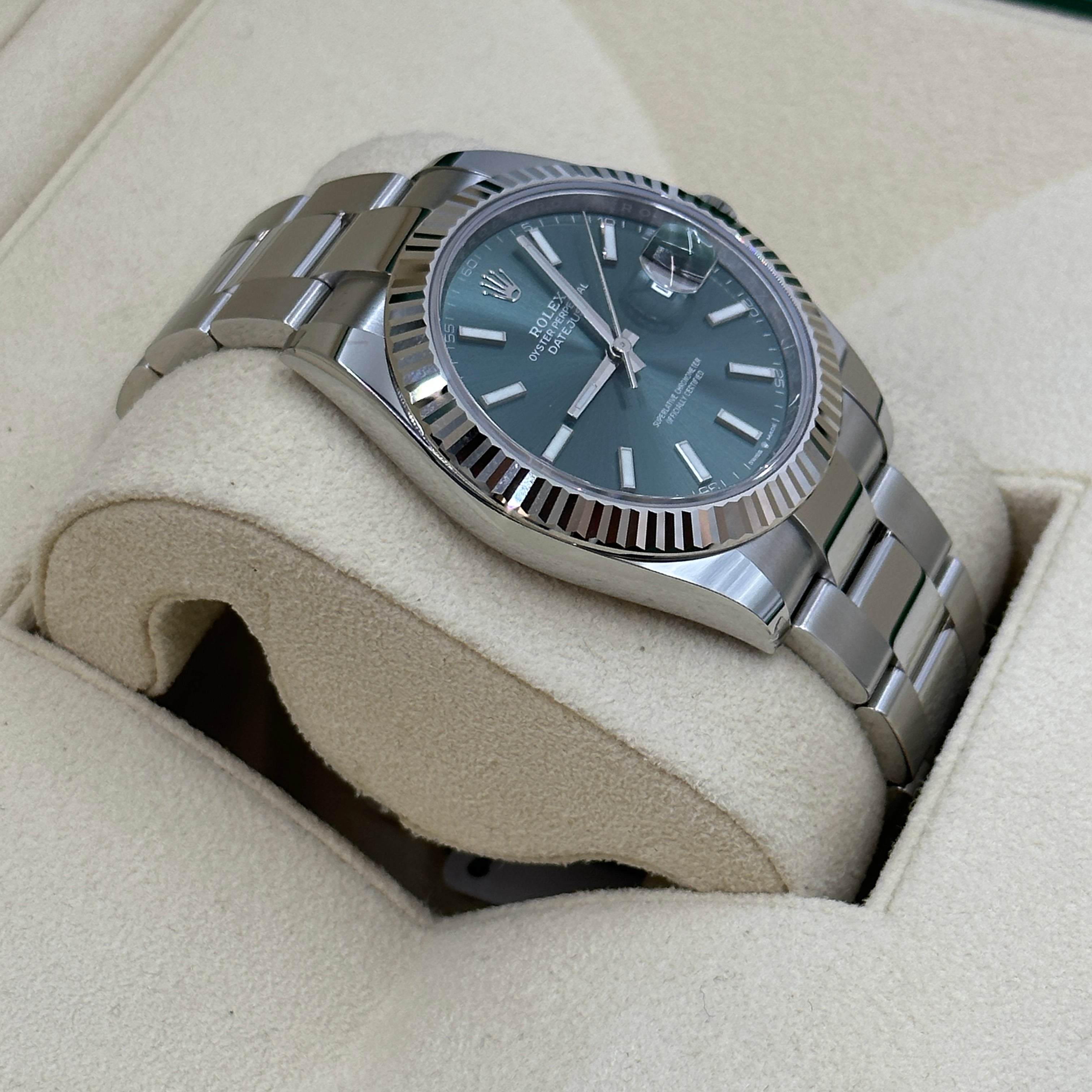 Rolex Datejust 41 126334 Mintgrüner Index Oyster 2025