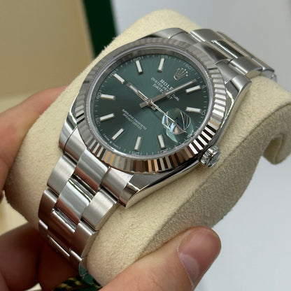 Rolex Datejust 41 126334 Mintgrüner Index Oyster 2025