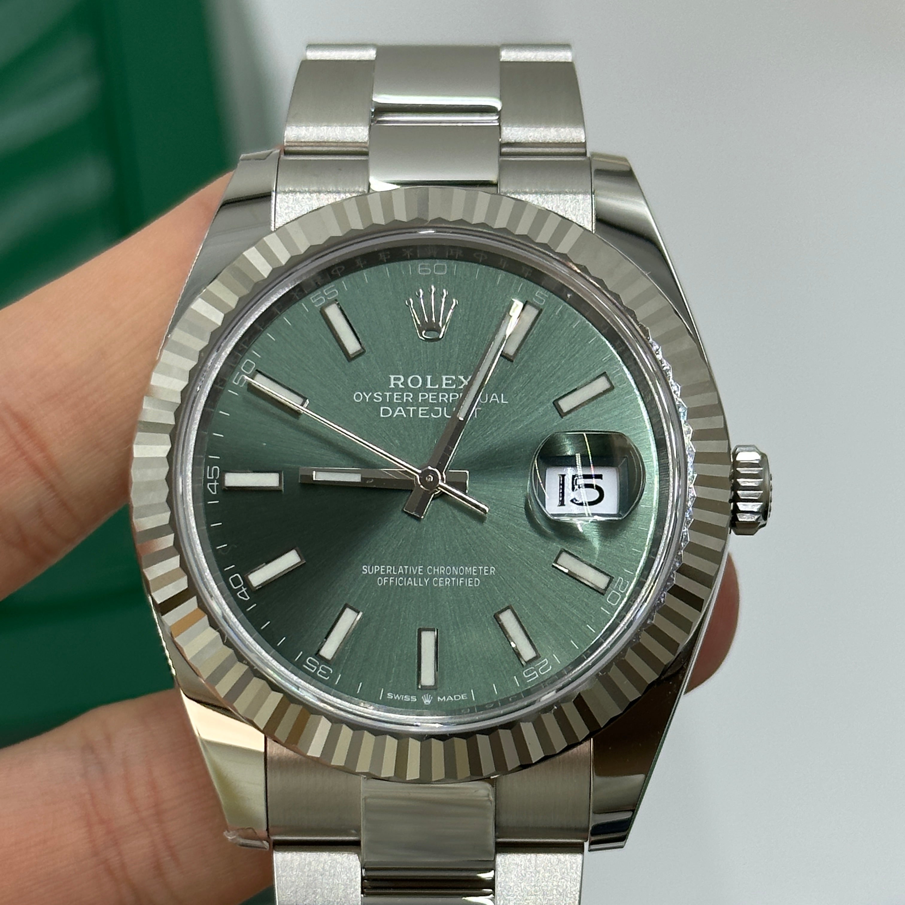 Rolex Datejust 41 126334 Mintgrüner Index Oyster 2025