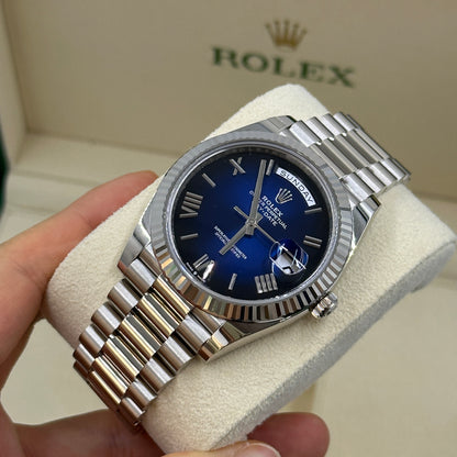 Rolex Day-Date 40228239 BLUE OMBRE ROMAN