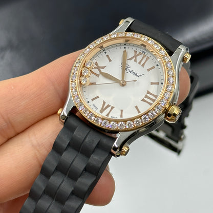 Chopard Happy Sport 30mm 278590-6003 White With Diamond Set (Rose Gold Bezel) 2025