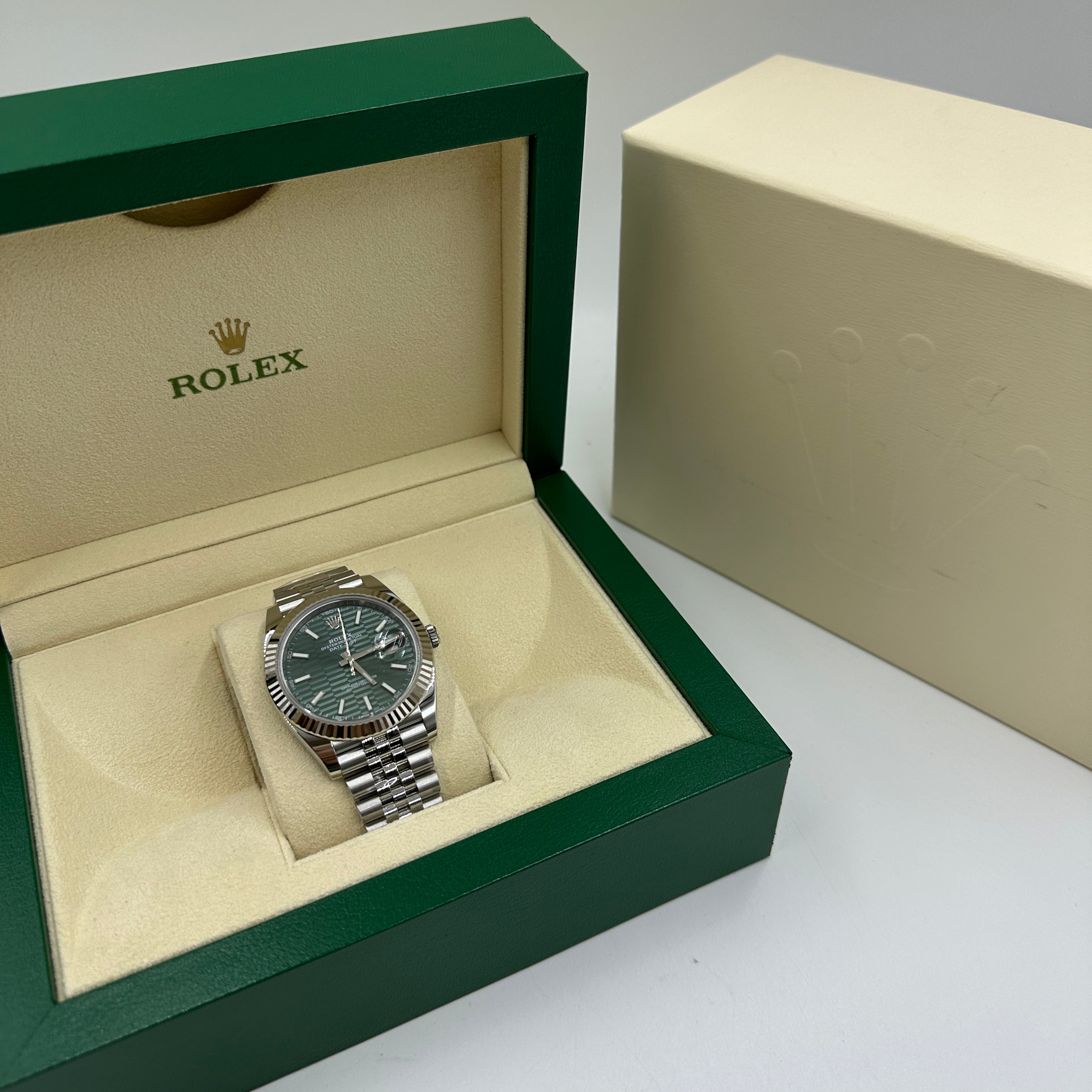 Rolex Datejust 41 126334 Mintgrün Index Jubilee 2025