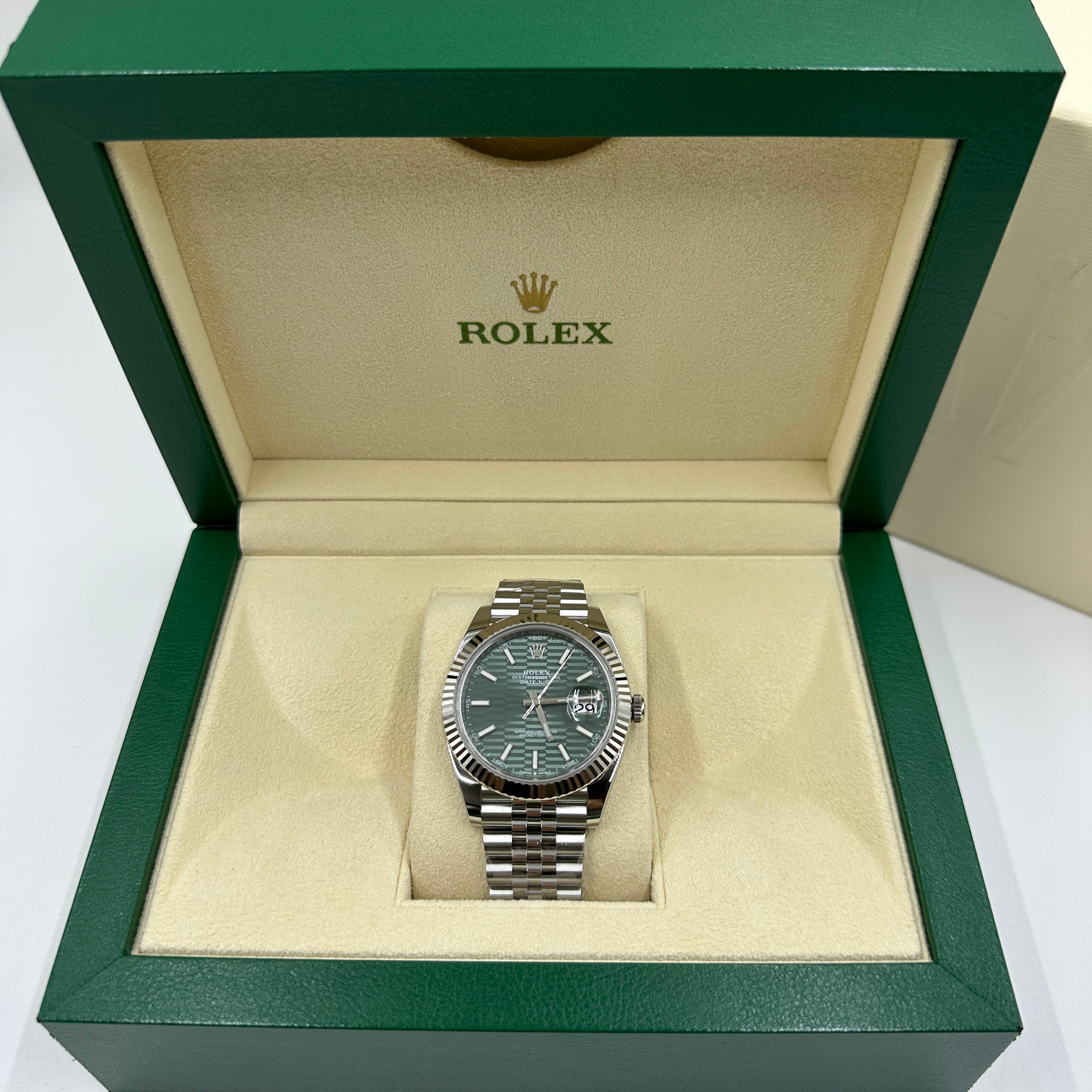 Rolex Datejust 41 126334 Mintgrün Index Jubilee 2025