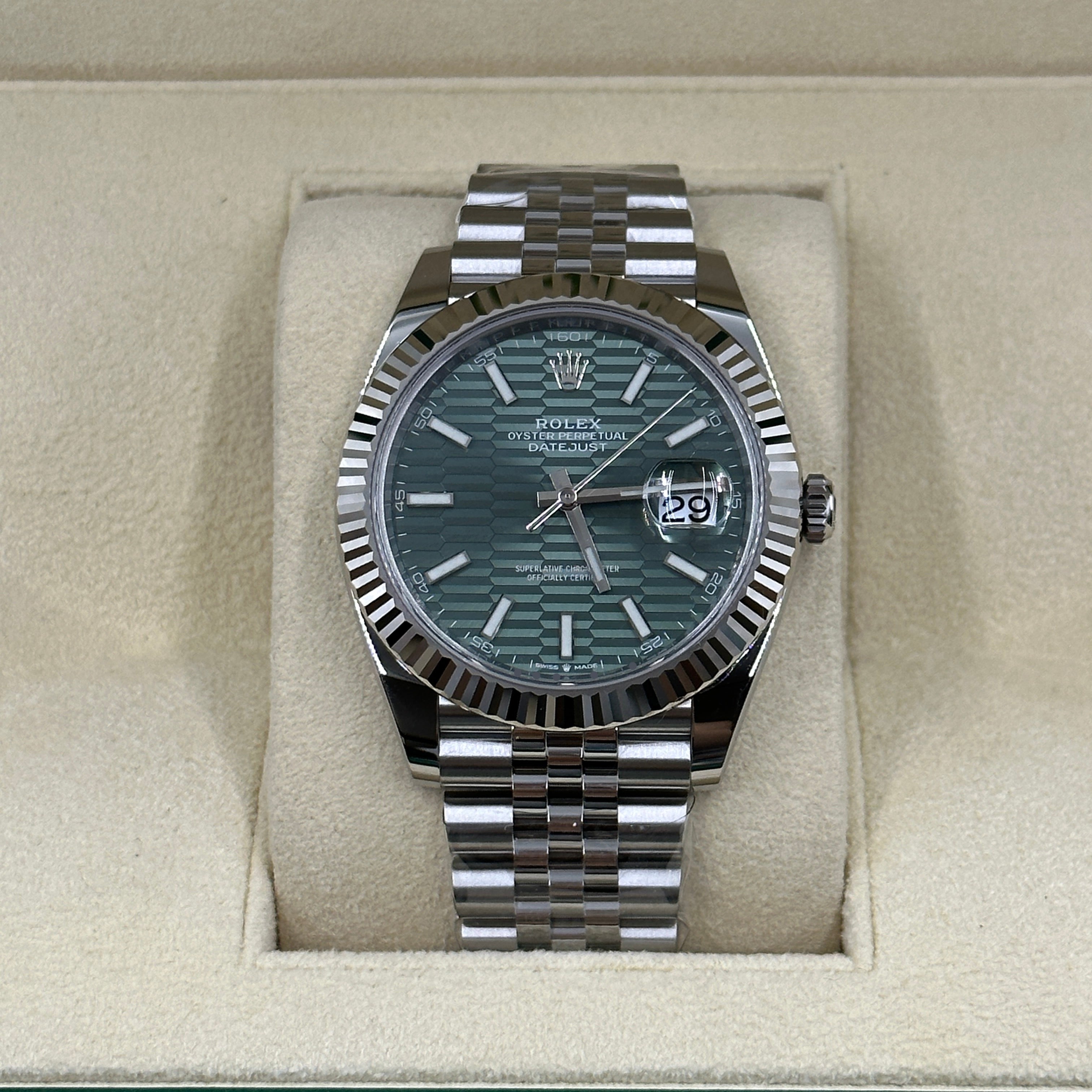 Rolex Datejust 41 126334 Mintgrün Index Jubilee 2025