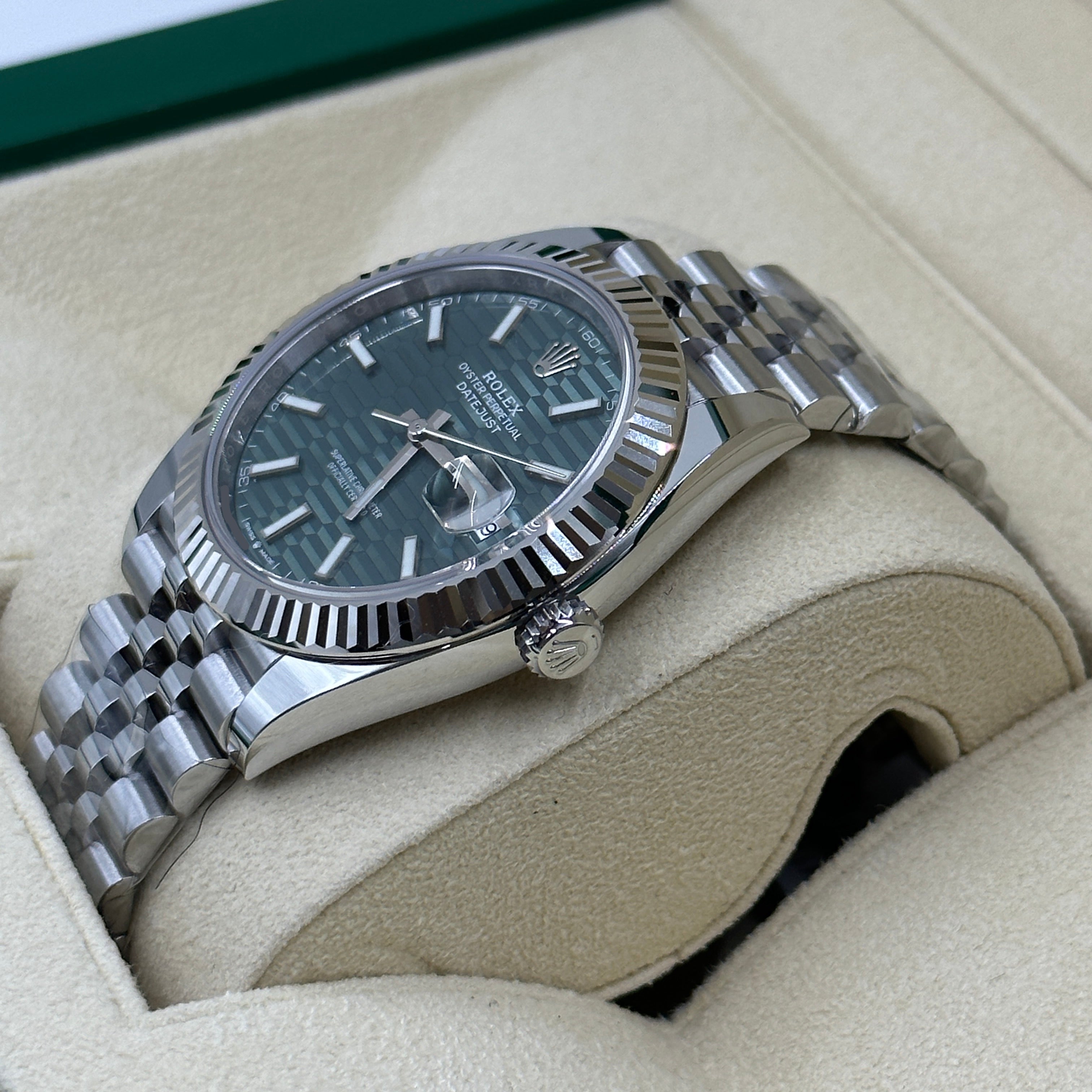 Rolex Datejust 41 126334 Mintgrün Index Jubilee 2025