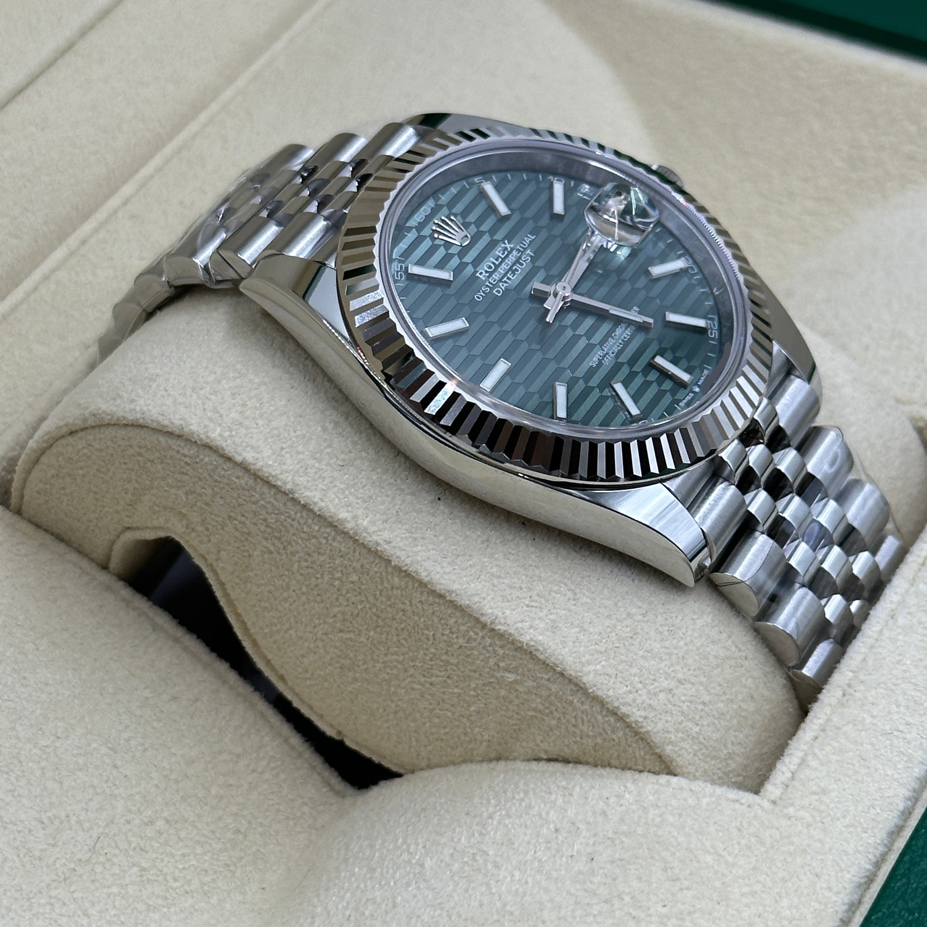 Rolex Datejust 41 126334 Mintgrün Index Jubilee 2025