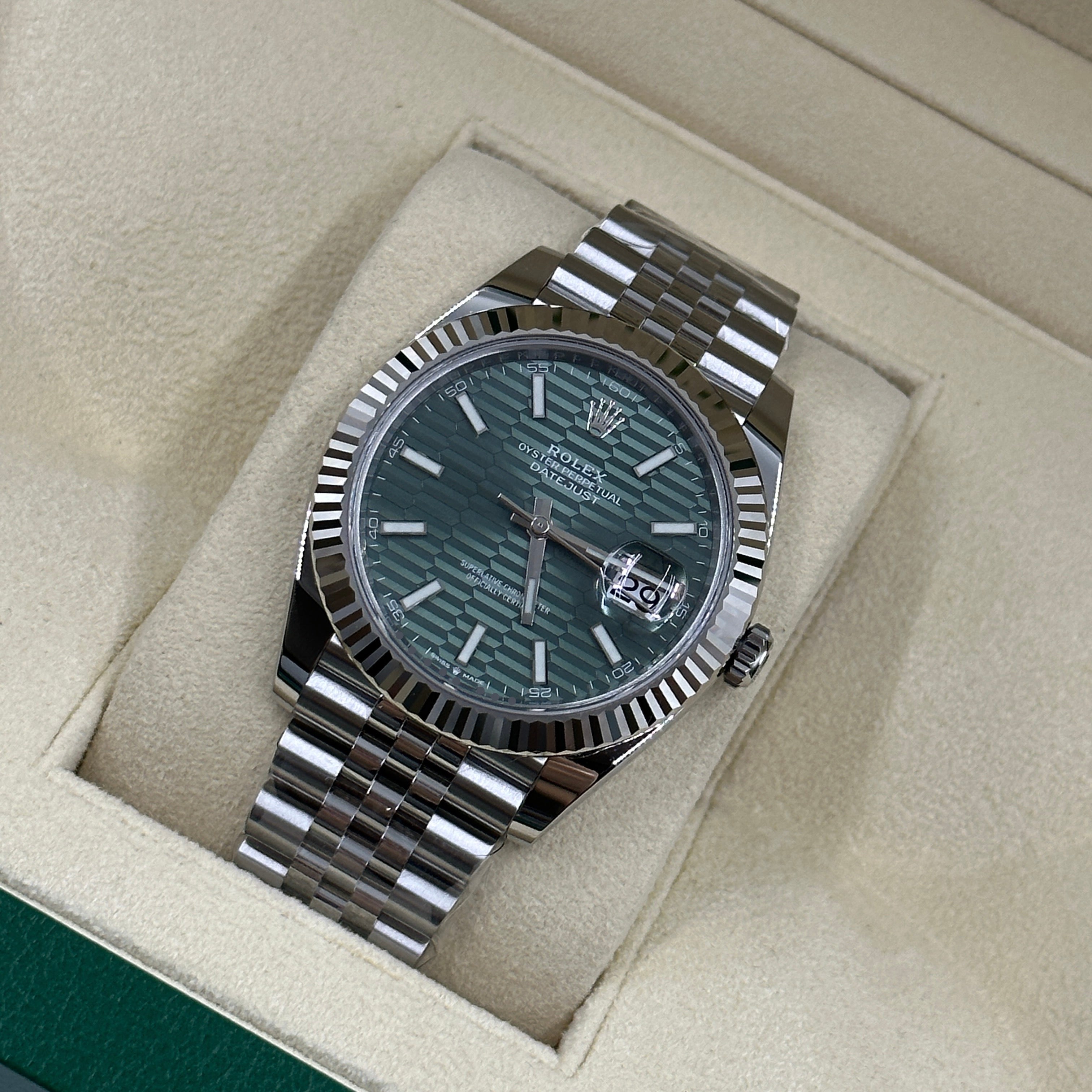 Rolex Datejust 41 126334 Mintgrün Index Jubilee 2025