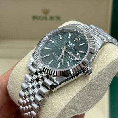 Rolex Datejust 41 126334 Mintgrün Index Jubilee 2025