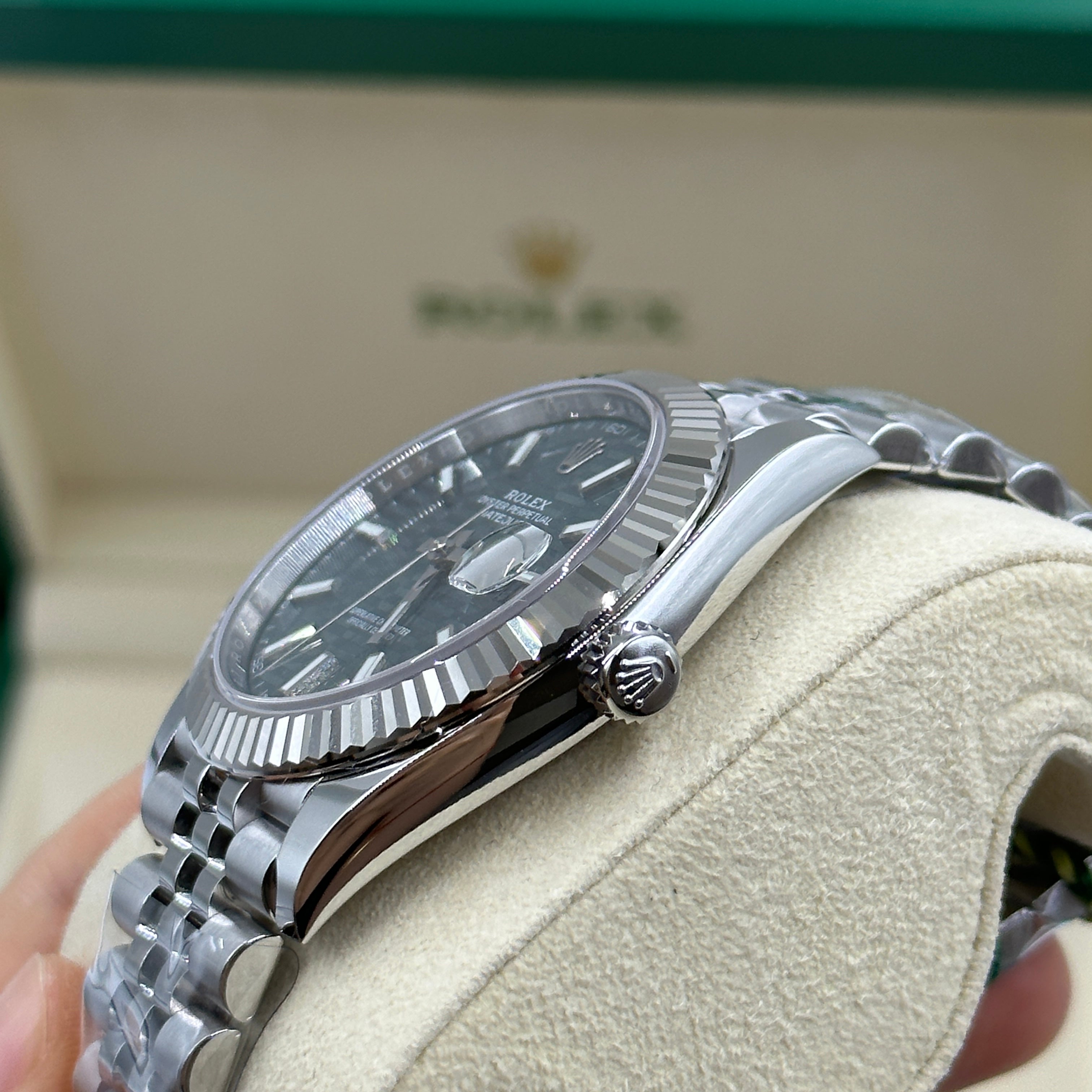Rolex Datejust 41 126334 Mintgrün Index Jubilee 2025