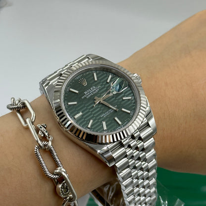 Rolex Datejust 41 126334 Mintgrün Index Jubilee 2025