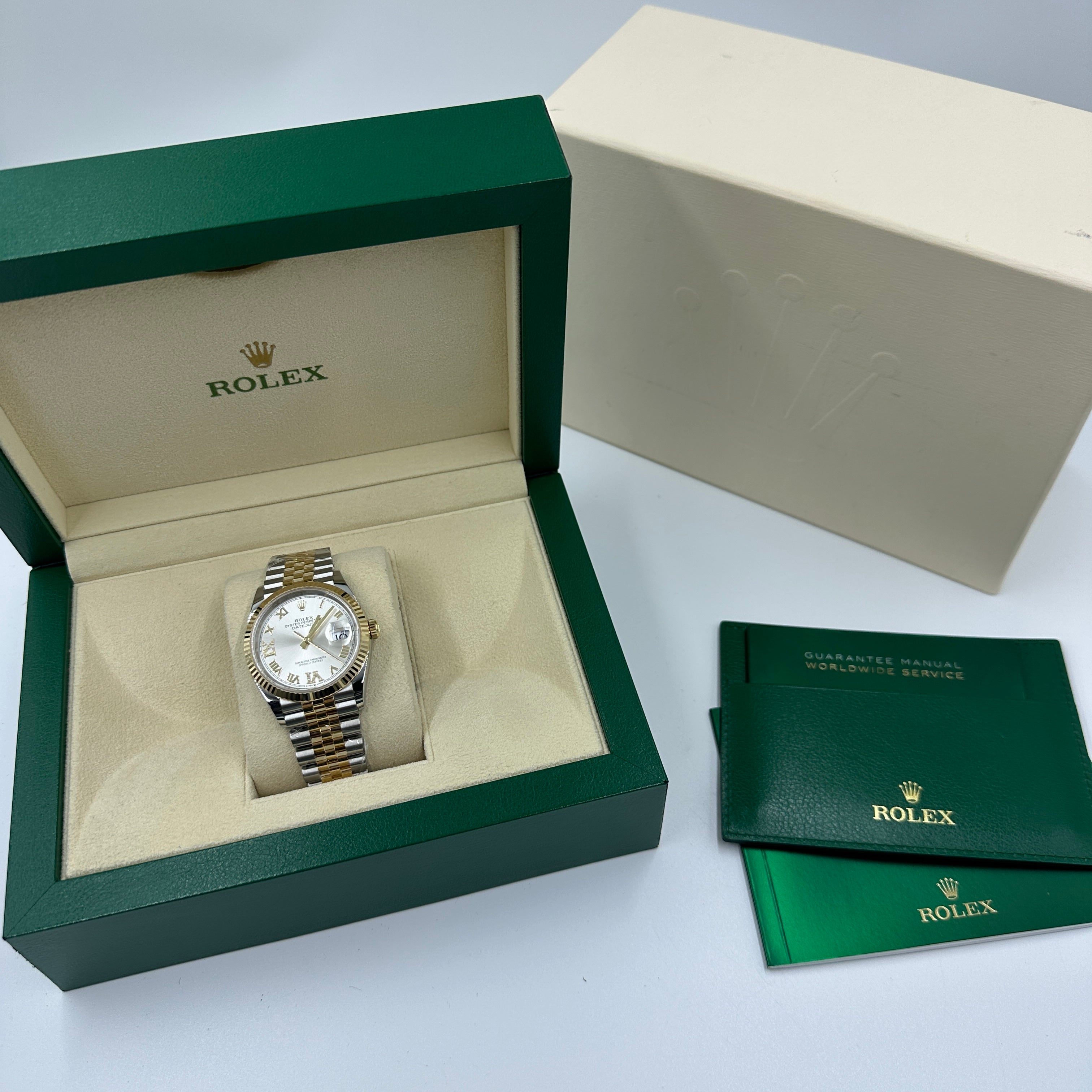 Rolex Datejust 36 126233 SILBER VIIX Gelbgold Stahl JUB