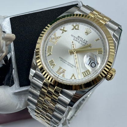 Rolex Datejust 36 126233 SILBER VIIX Gelbgold Stahl JUB