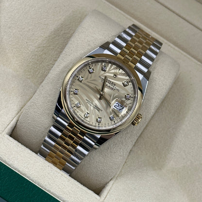 Rolex Datejust 36 126203G Champ Palm Jubilee 2024