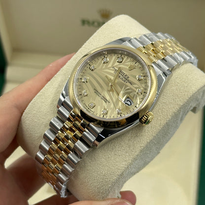 Rolex Datejust 36 126203G Champ Palm Jubilee 2024