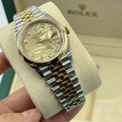 Rolex Datejust 36 126203G Champ Palm Jubilee 2024