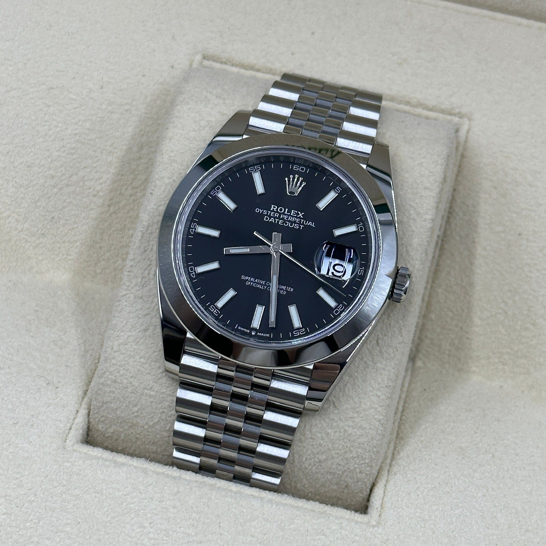 Rolex Datejust 41 126300 Schwarzer Index Jubilee 2025