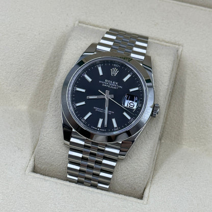 Rolex Datejust 41 126300 Schwarzer Index Jubilee 2025