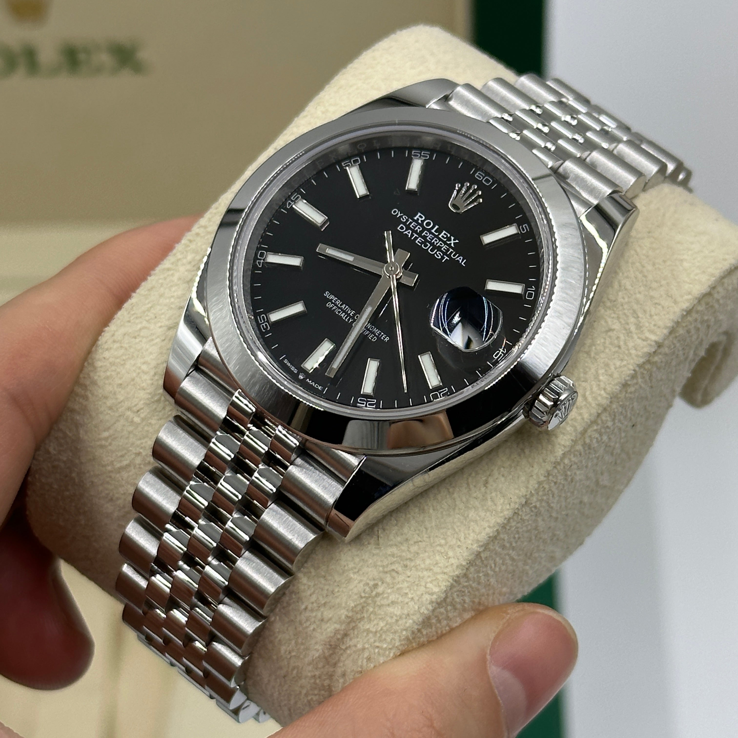 Rolex Datejust 41 126300 Schwarzer Index Jubilee 2025