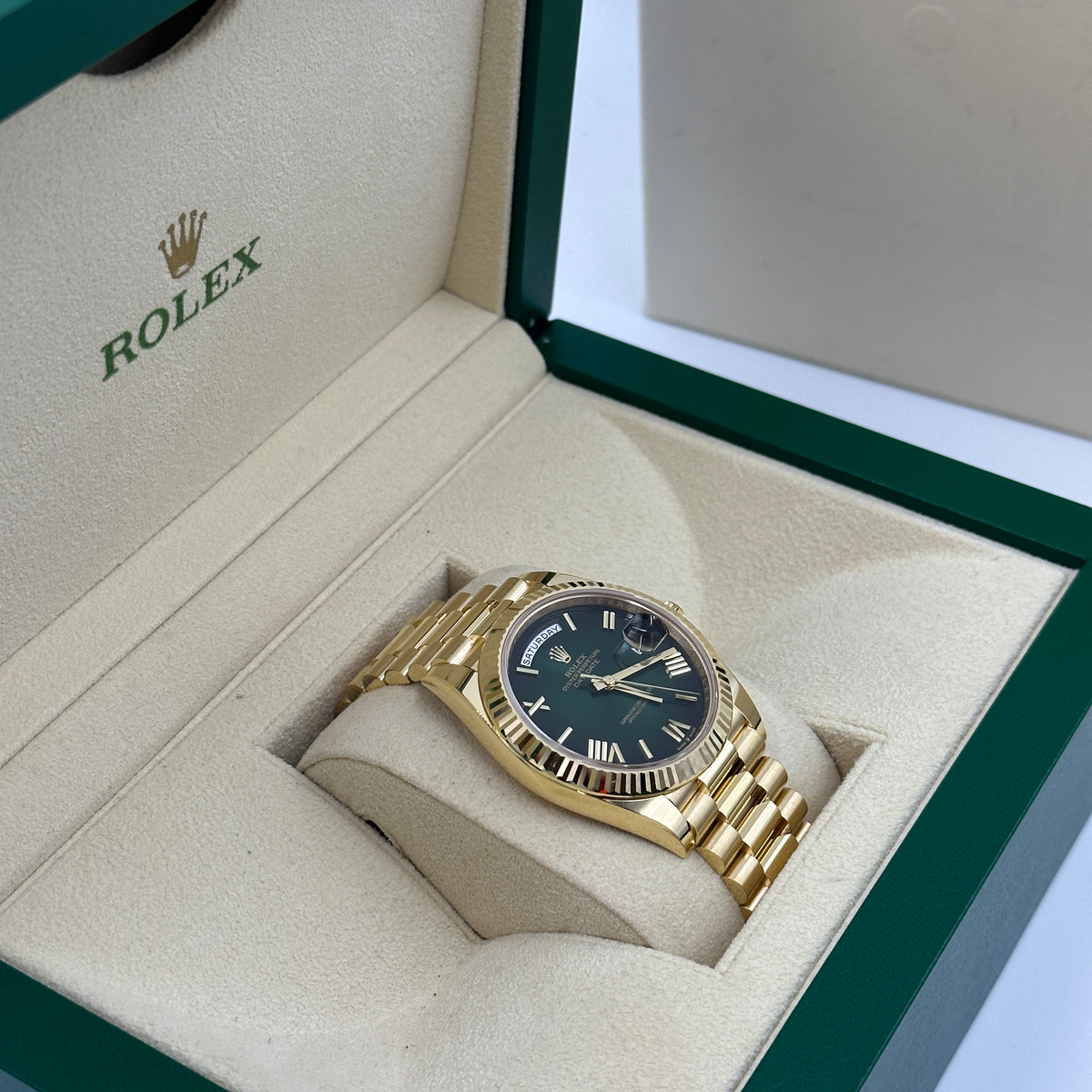 Rolex Day-Date 40 228238 Green Ombré Roman 2025