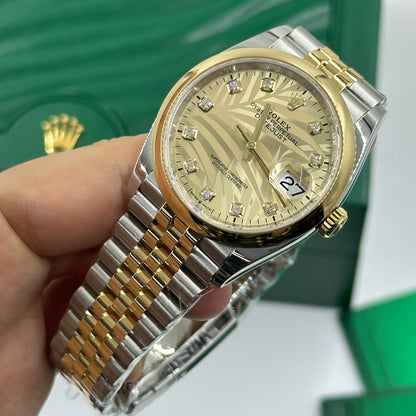 Rolex Datejust 36 126203G Champ Palm Jubilee 2024