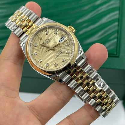 Rolex Datejust 36 126203G Champ Palm Jubilee 2024