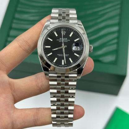 Rolex Datejust 41 126300 Schwarzer Index Jubilee 2025