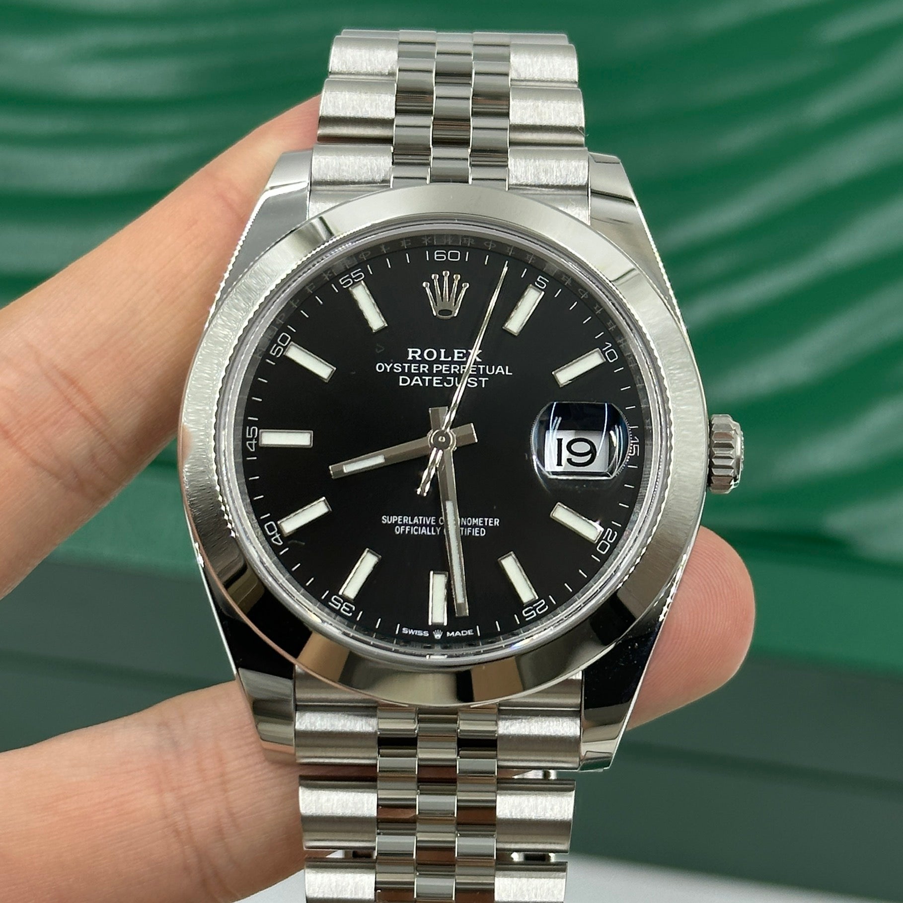 Rolex Datejust 41 126300 Schwarzer Index Jubilee 2025