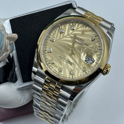 Rolex Datejust 36 126203G Champ Palm Jubilee 2024