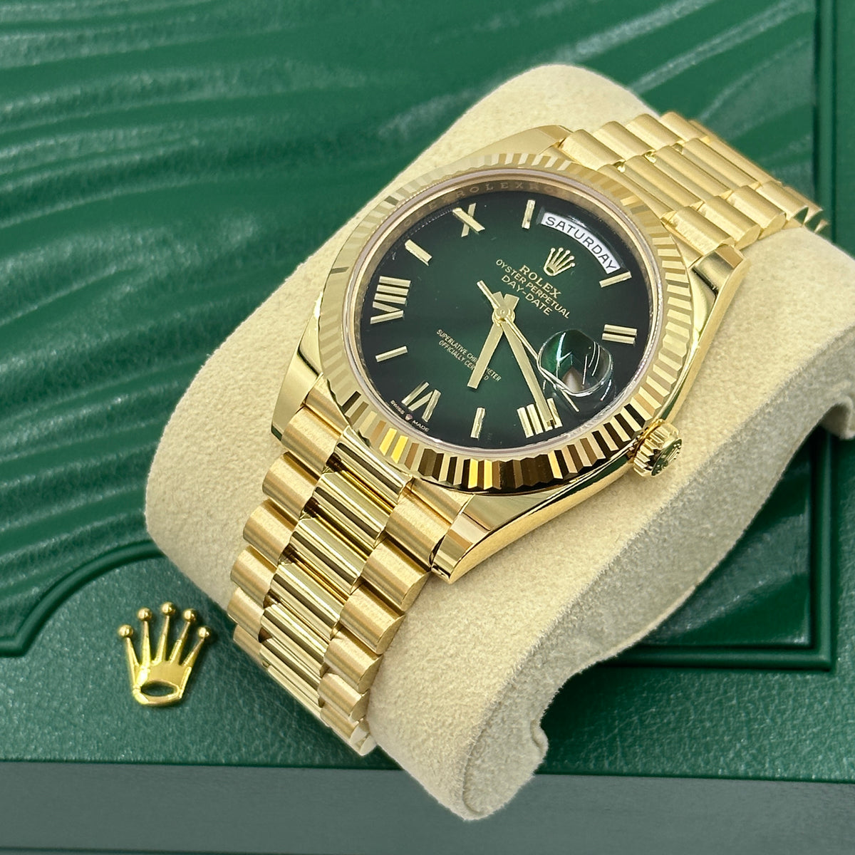 Rolex Day-Date 40 228238 Green Ombré Roman 2025