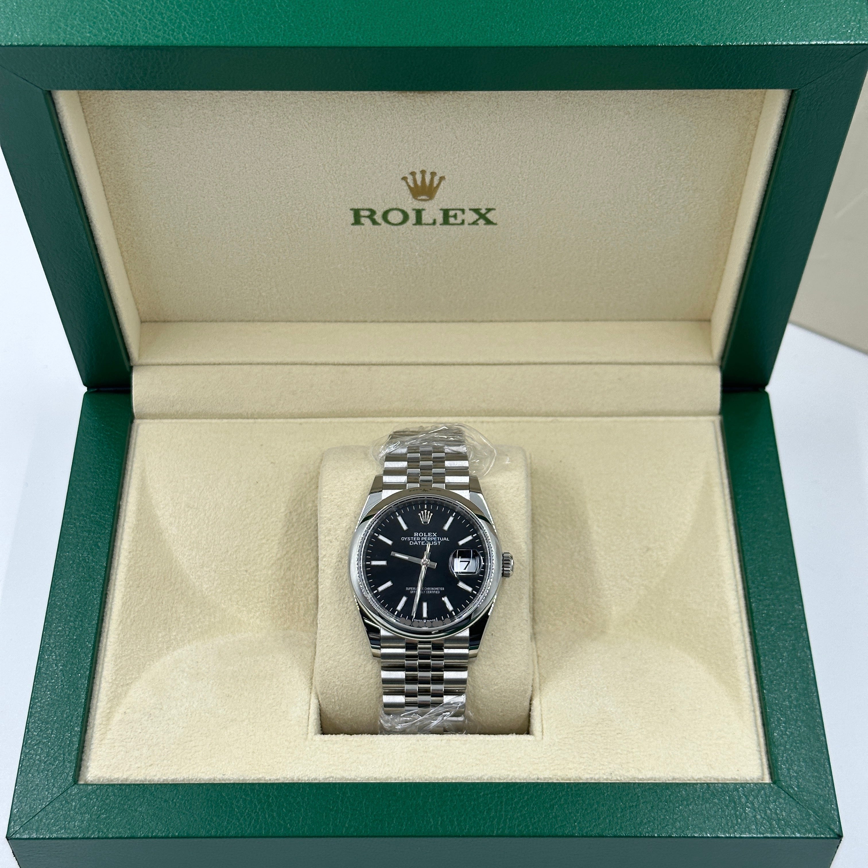 Rolex Datejust 36 126200 Schwarzer Index Jubilee 2025