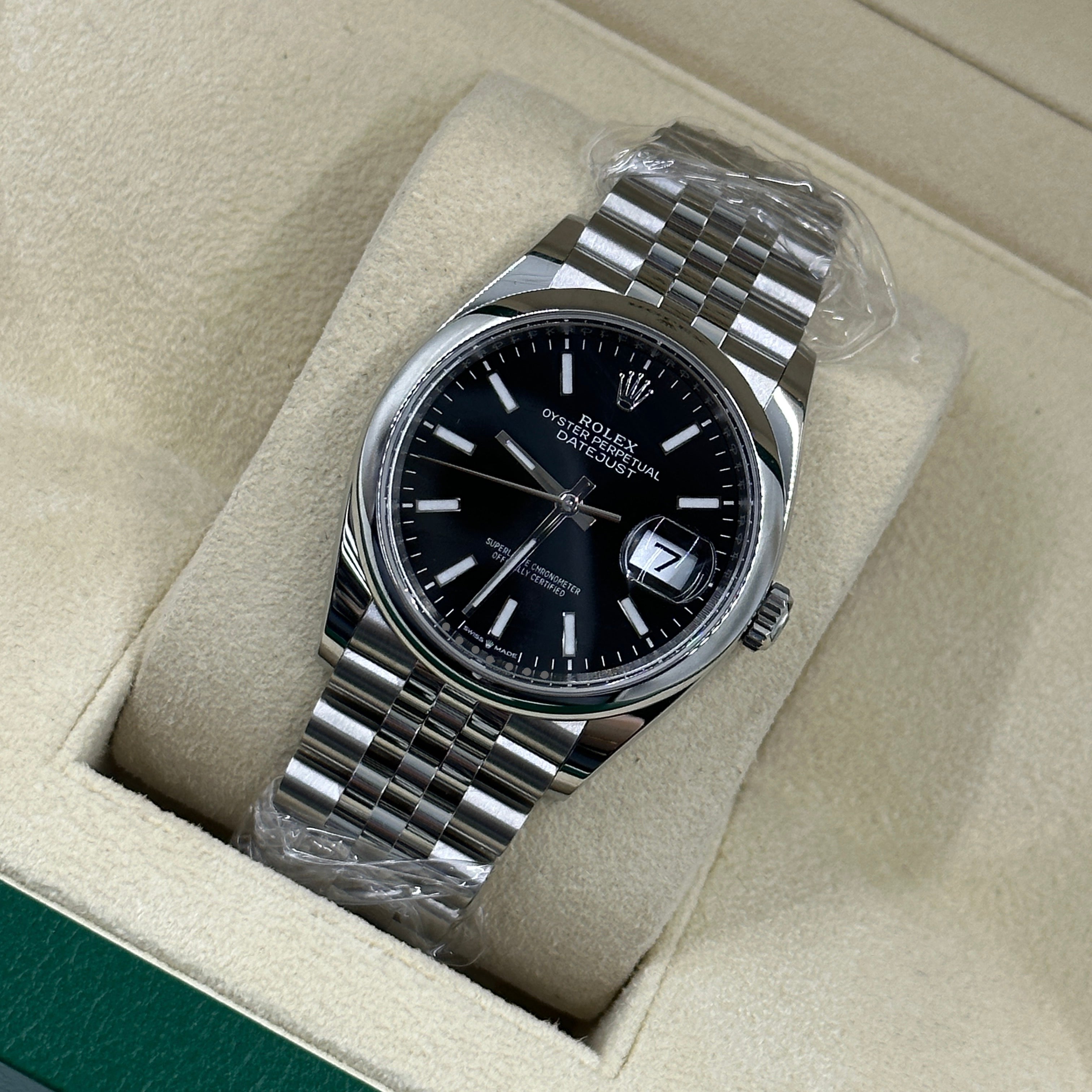 Rolex Datejust 36 126200 Schwarzer Index Jubilee 2025