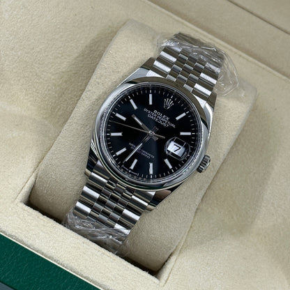 Rolex Datejust 36 126200 Schwarzer Index Jubilee 2025
