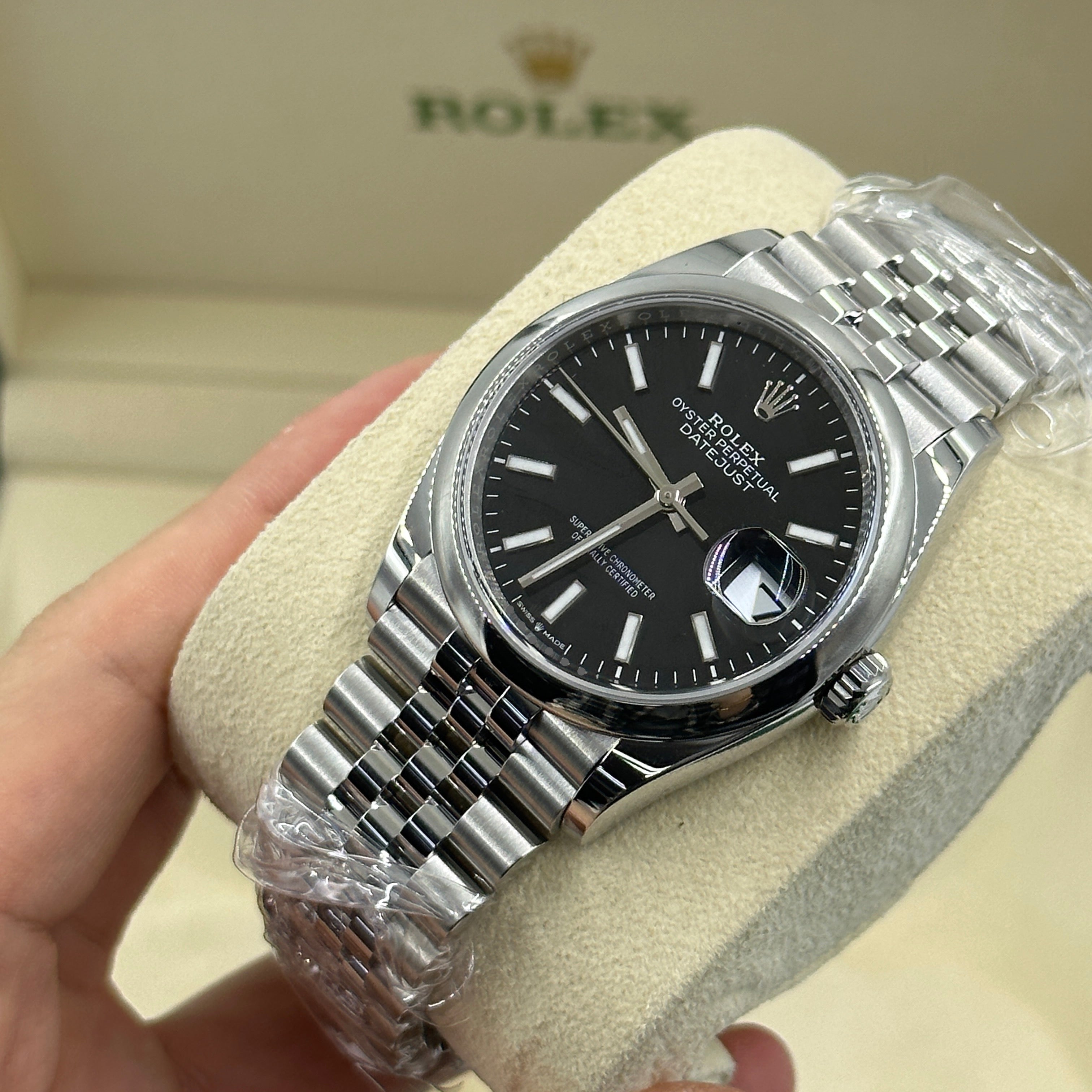 Rolex Datejust 36 126200 Schwarzer Index Jubilee 2025