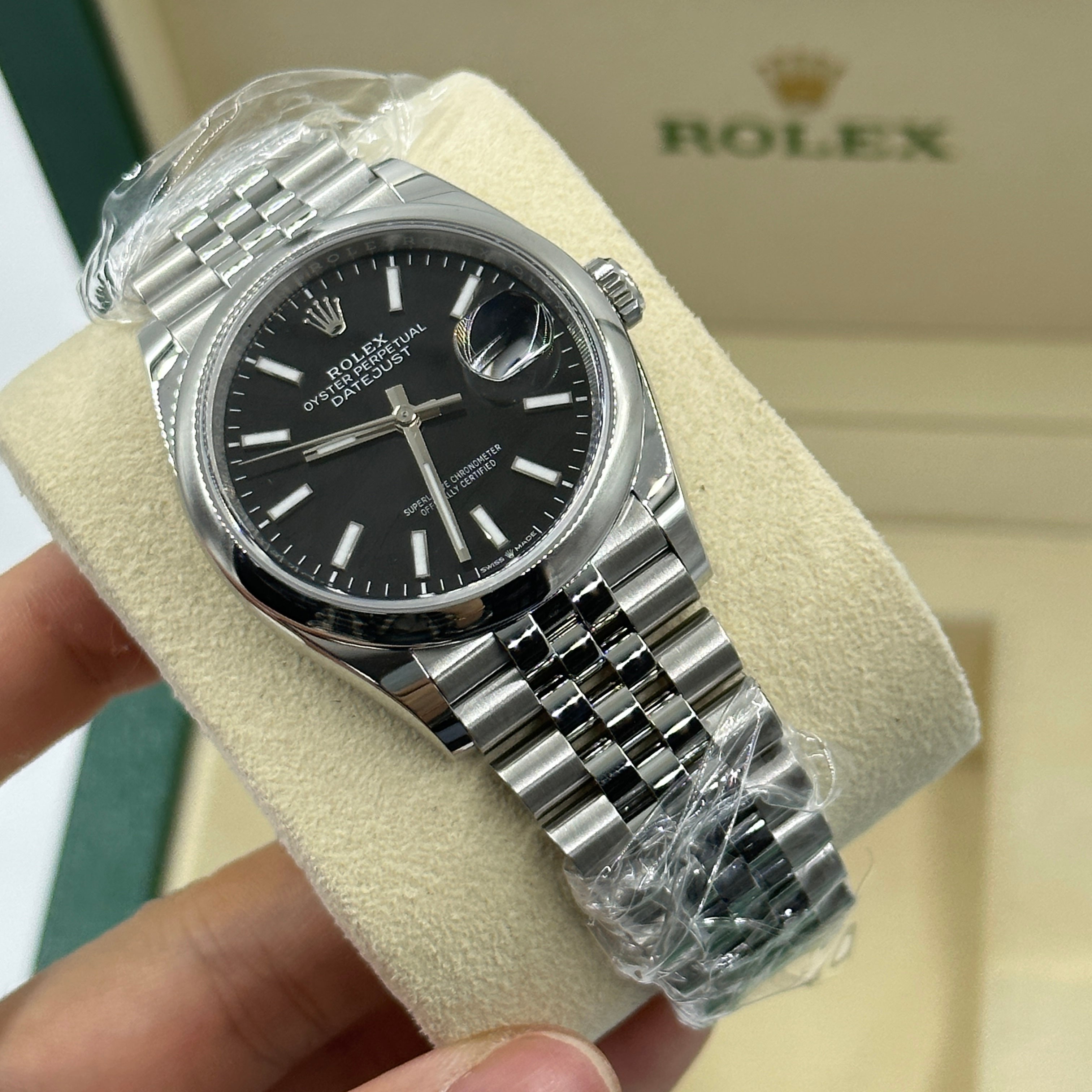 Rolex Datejust 36 126200 Schwarzer Index Jubilee 2025