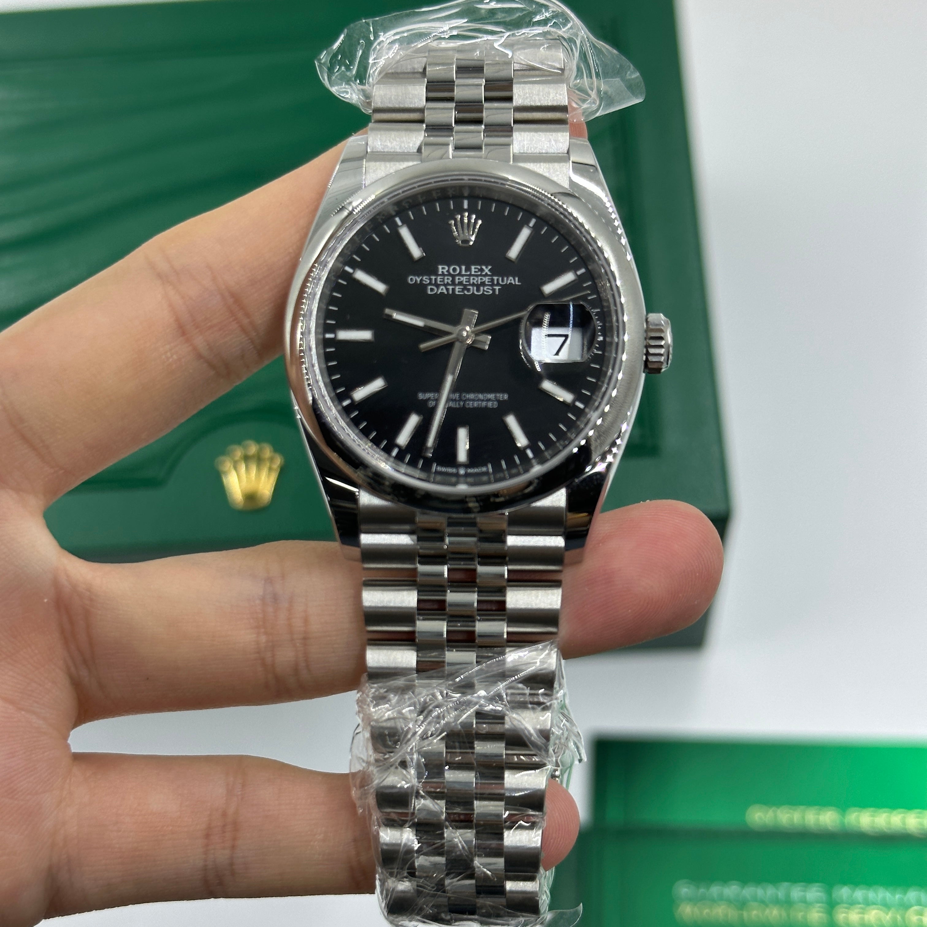 Rolex Datejust 36 126200 Schwarzer Index Jubilee 2025